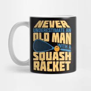 Old Man Squash Player Gift Mug